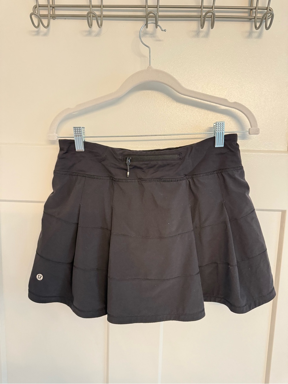 lululemon athletica Black Flared Athletic Skort with Zip Pocket